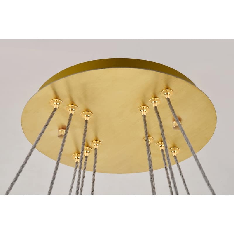 Madelyn Integrated LED chip light gold Chandelier Clear Royal Cut Crystal - 31.5"W X 21"H