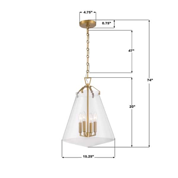 Crystorama Lighting Group VSS-7015 Voss 4 Light 15" Wide Taper Candle