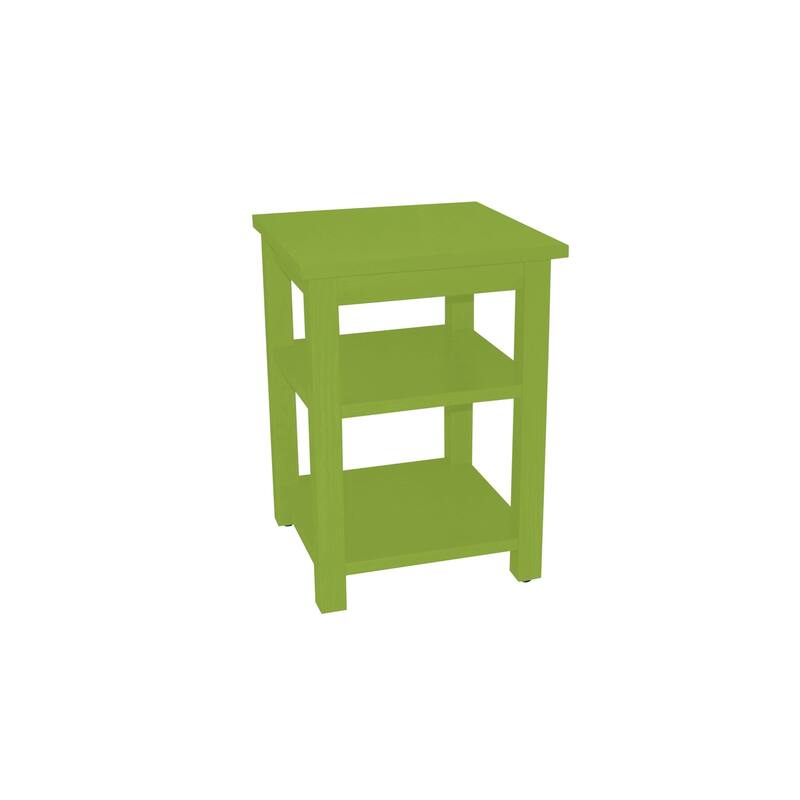 28" Green Solid Wood Nightstand