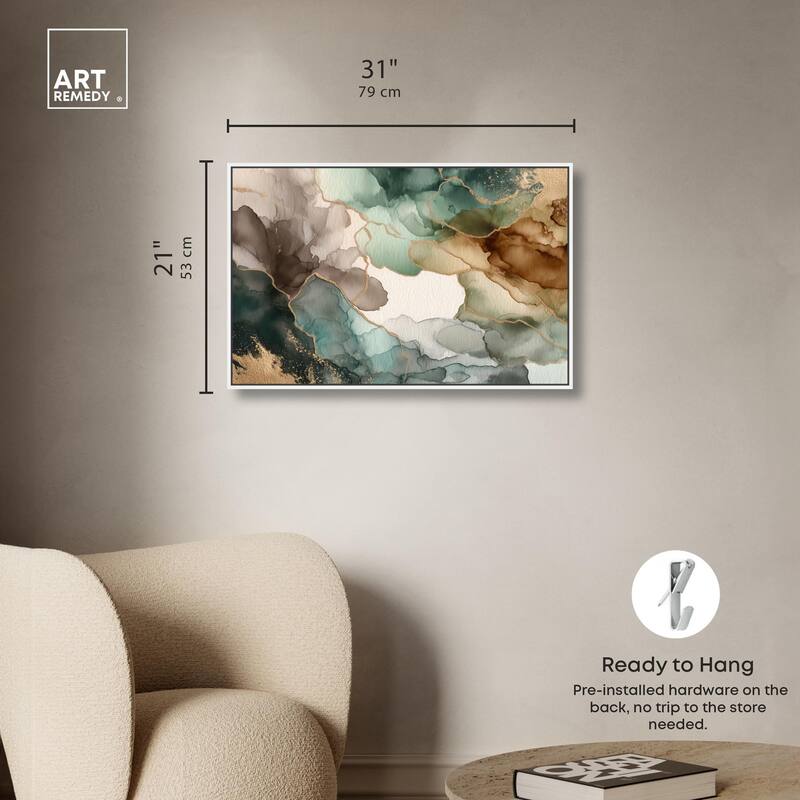 Golden Estuary II Canvas by Art Remedy