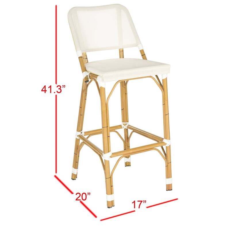 SAFAVIEH Janyce 30-inch Bar Stool - 17" x 20" x 41.3" - 17Wx20Dx41H