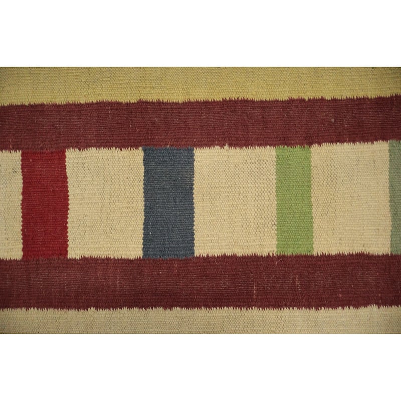 Hand Woven Oriental 100% Wool Carpet Southwestern Modern Multi-Colored Kilim Area Rug - 13' 0'' X 9' 6''