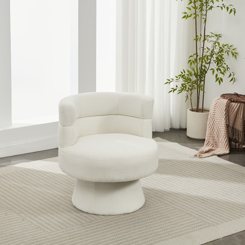 Christopher Knight Home - Quill Boucle 360° Swivel Barrel Chair