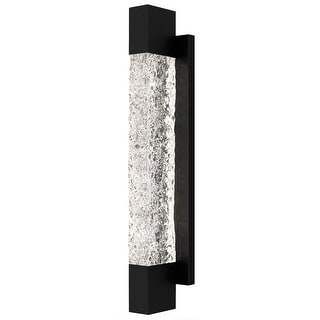 Matte Black LED Outdoor Wall Lantern from the Solace Collection