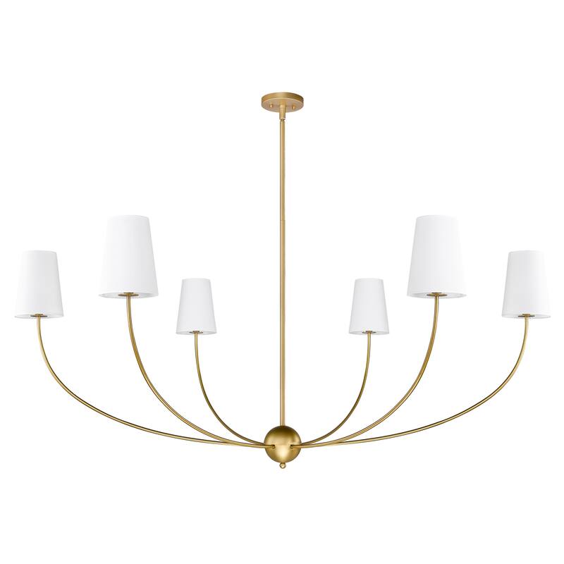 Shannon by Z-Lite 6 Light Chandelier in Rubbed Brass