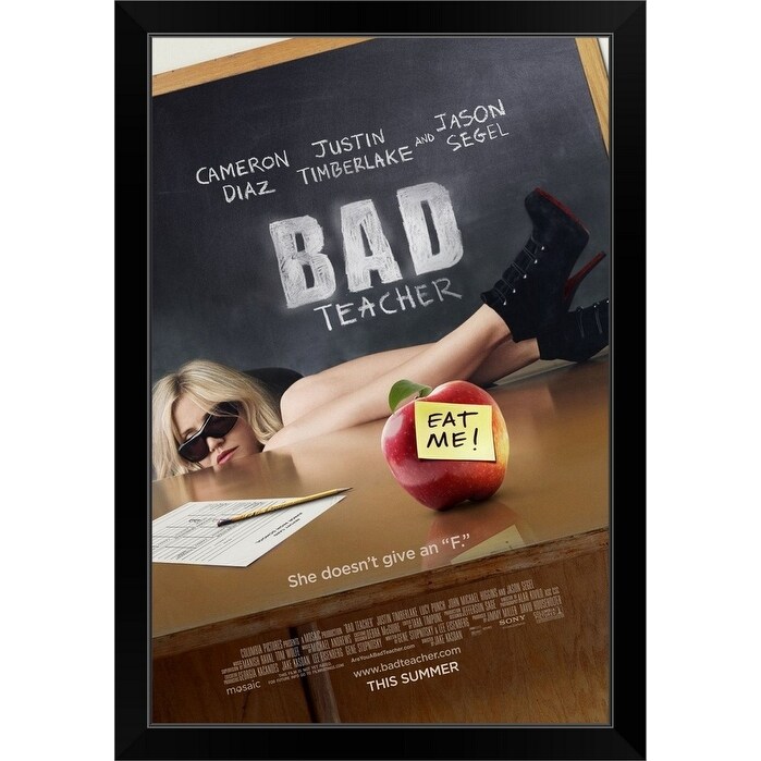 "Bad Teacher - Movie Poster" Black Framed Print - Overstock - 30200067