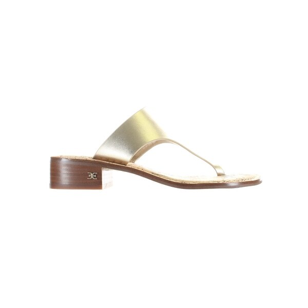 Sam Edelman Womens Jaynee Gold T-Strap Heels Size 5. Opens flyout.