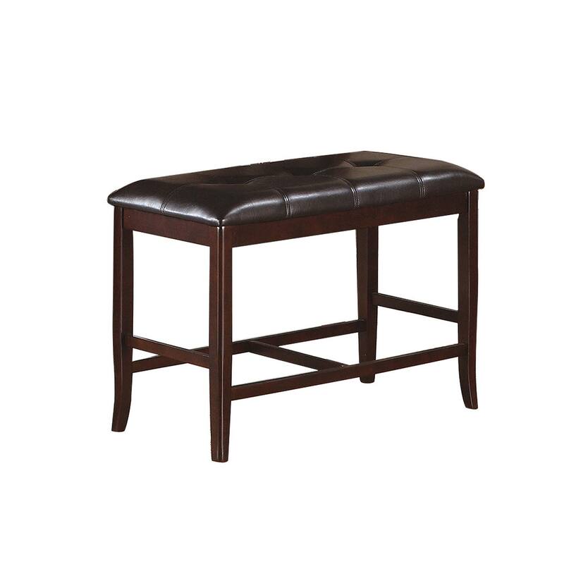Counter Height 1pc Bench Brown Finish Dining Seating