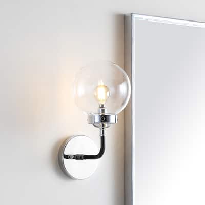 Bevin Contemporary Transitional Iron/Glass LED Vanity Light, by JONATHAN Y