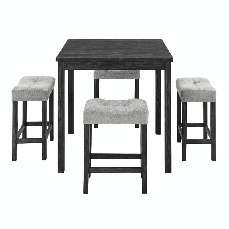 5-Piece Industrial Breakfast Table Set