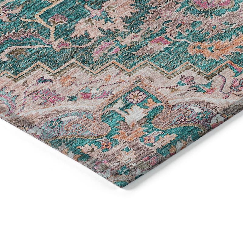 Machine Washable Indoor/ Outdoor Chantille Traditional Boho Rug