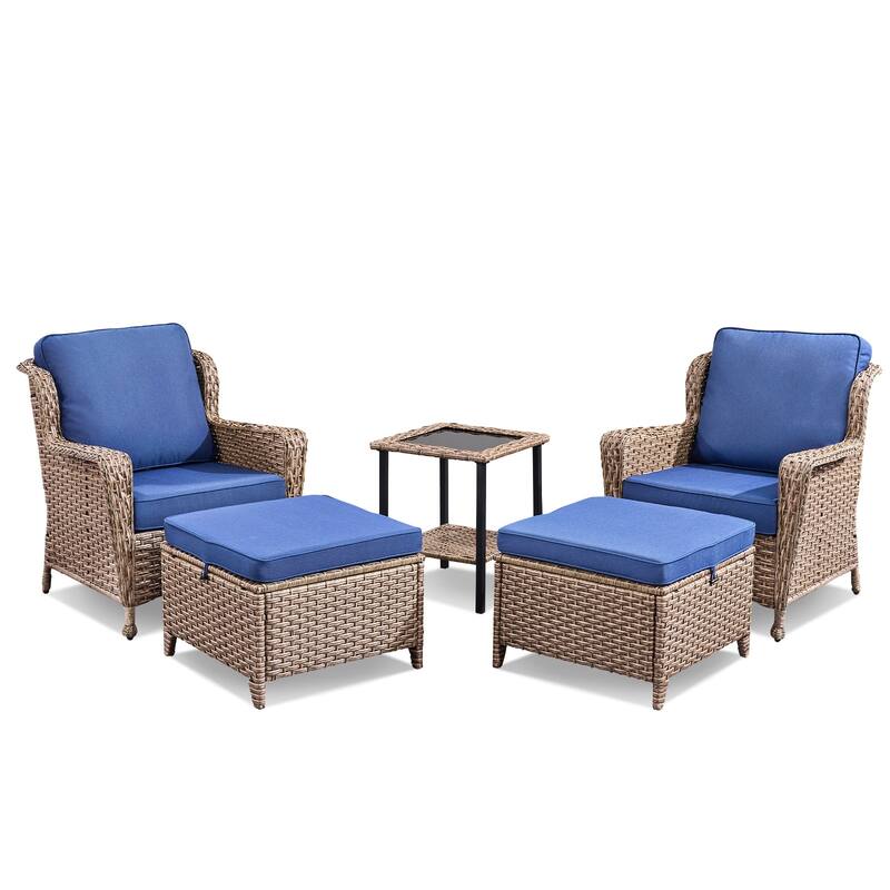 Pocassy Outdoor Patio Swivel Chair Glider Chair with Side Table.
