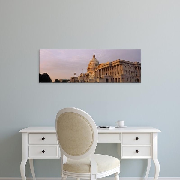 Easy Art Prints Panoramic Image 'View of a government building, Capitol Building, Washington DC, USA' Canvas Art
