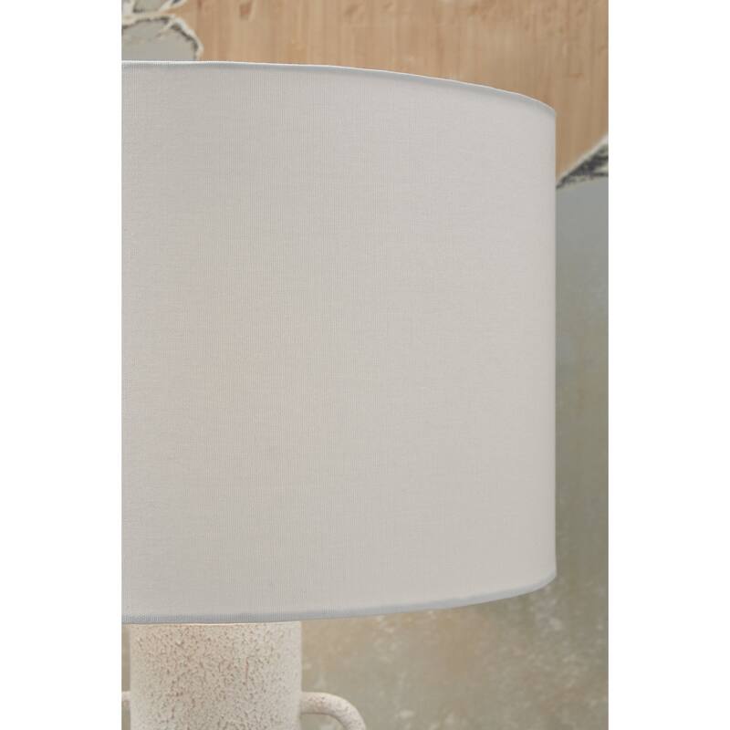 Signature Design by Ashley Perringhill Distressed White Table Lamp - 16" W x 16" D x 29.5" H