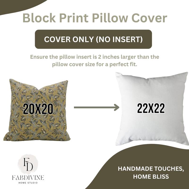 Fabdivine Floral Throw Fall Summer Décor Pink Pillow Cover Handmade Linen, for Farmhouse Guest Room or Couch, Custard Apple