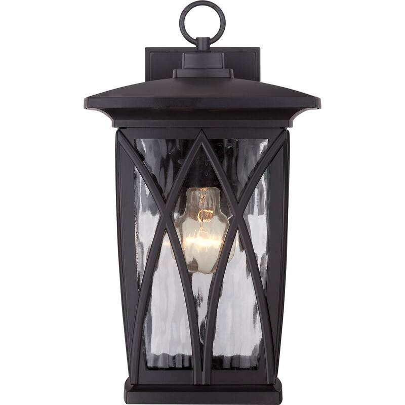 Grover 1-Light Outdoor Wall Lantern in Mystic Black