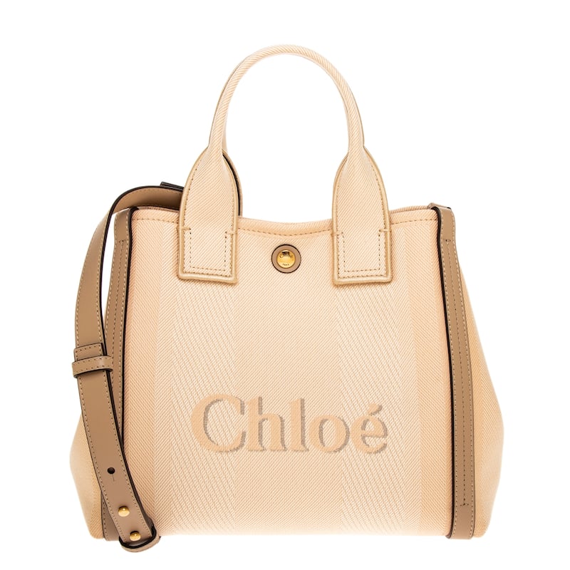 Chloe Small Carry Tote in Canvas - Blushy Beige