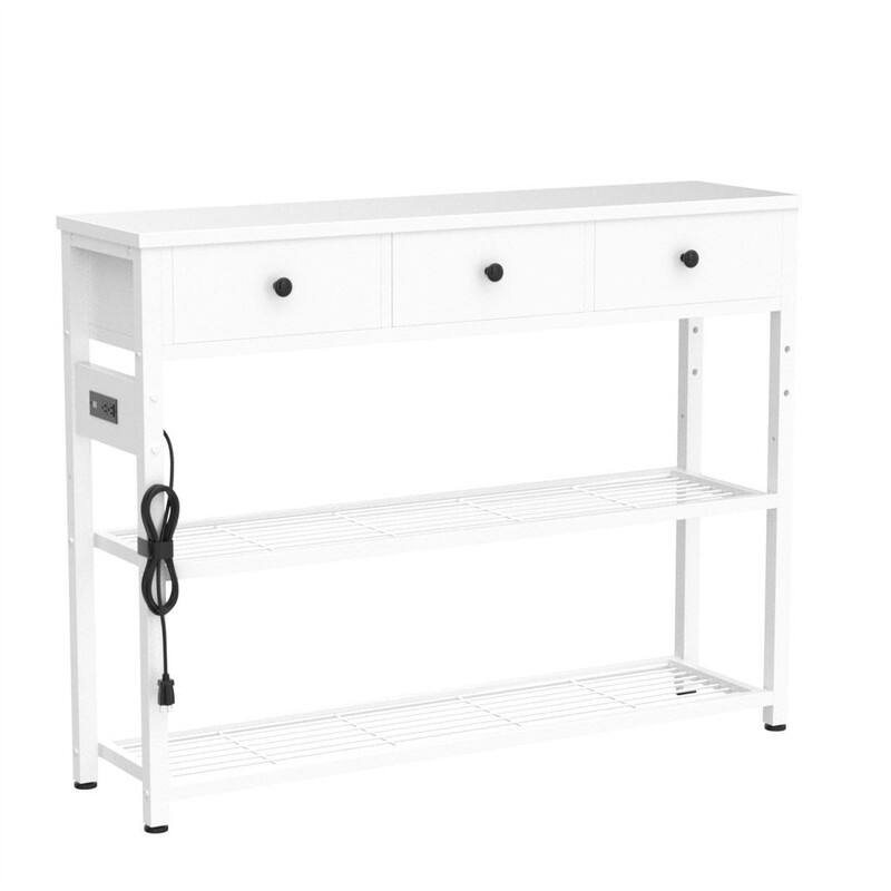 47'' Entryway Table with Outlets and USB Ports - 11.8"D x 47.2"W x 31.8"H