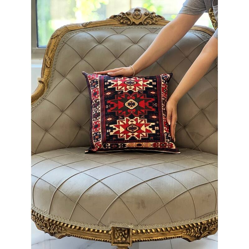 Pasargad velvet Throw Pillow 16'' X 16" - 1' x 1'