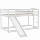 preview thumbnail 6 of 29, Low Bunk Beds with Ladder,Twin over Twin Bunk Bed with Convertible Slide and Ladder