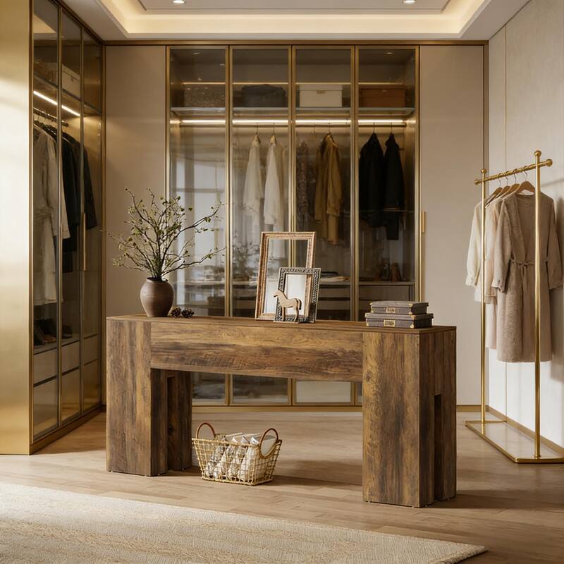 70" Rustic Console Table for Living Room and Entryway