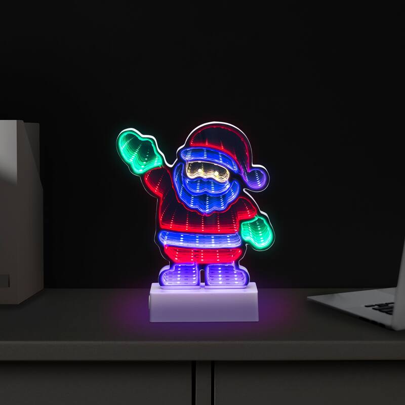 LED 3D Santa Claus Christmas Tunnel Light - 8"