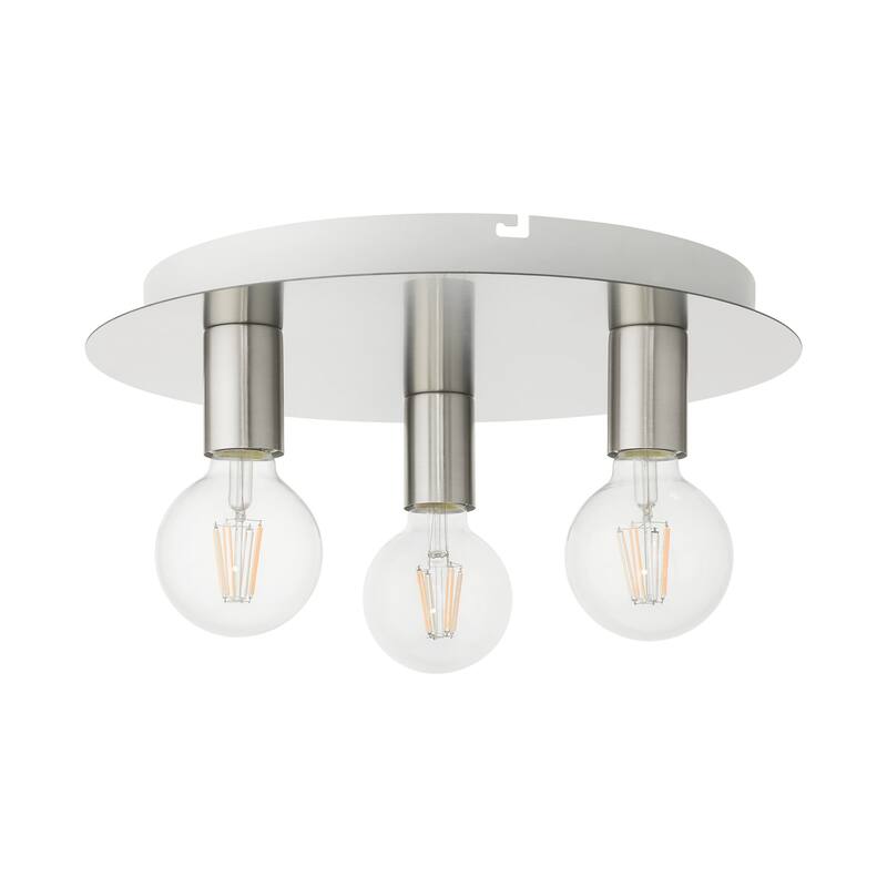 Livex Lighting Hillview 3 Light 14" Wide Semi-Flush Ceiling Fixture