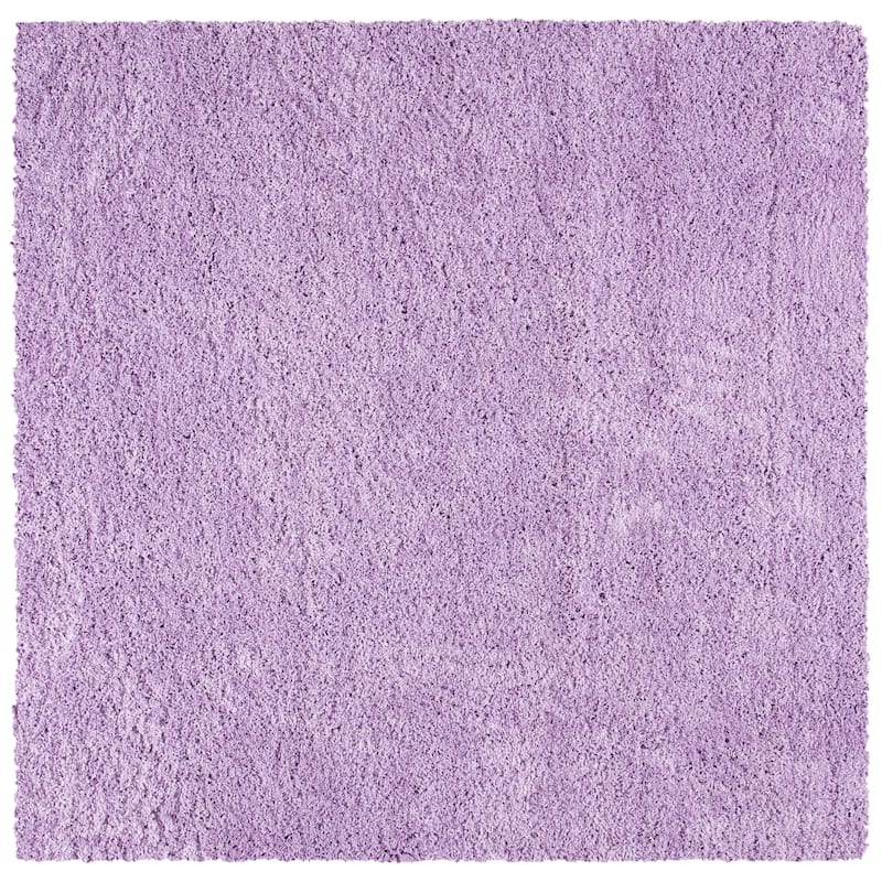 SAFAVIEH California Premium Shag Izat 2-inch Thick Area Rug - 6'7" Square - Lilac