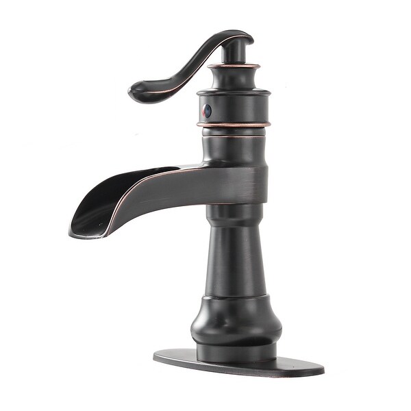 Waterfall Single Handle Bathroom Faucet in Oil Rubbed Bronze 