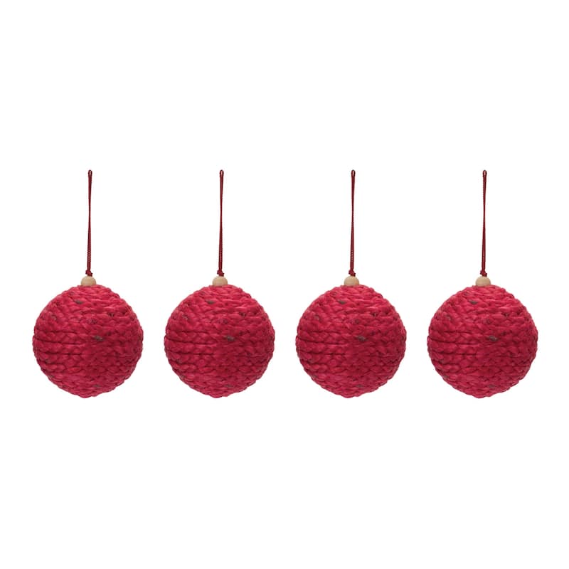 Jute Ball Ornament (Set of 4)