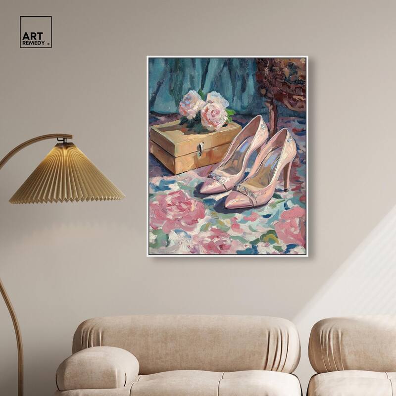 Shoes and the Roses Canvas by Art Remedy