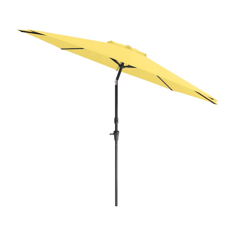 10ft Wind Resistant Tilting Patio Umbrella - Yellow