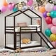 preview thumbnail 1 of 46, Multifunction Twin Over Twin Bunk Bed With Roof,Slide and 3-step Ladder Grey
