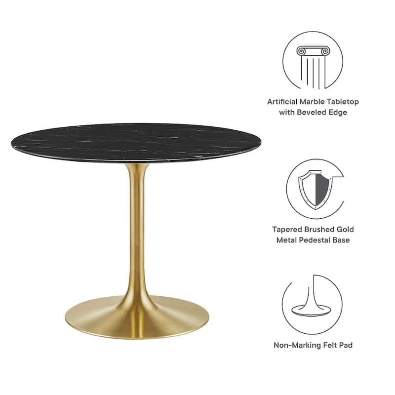 Lippa 40" Round Wood Top Dining Table