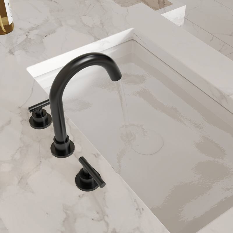 GRANDJOY 8" Mid Arc Widespread 2-Handle Bathroom Faucet