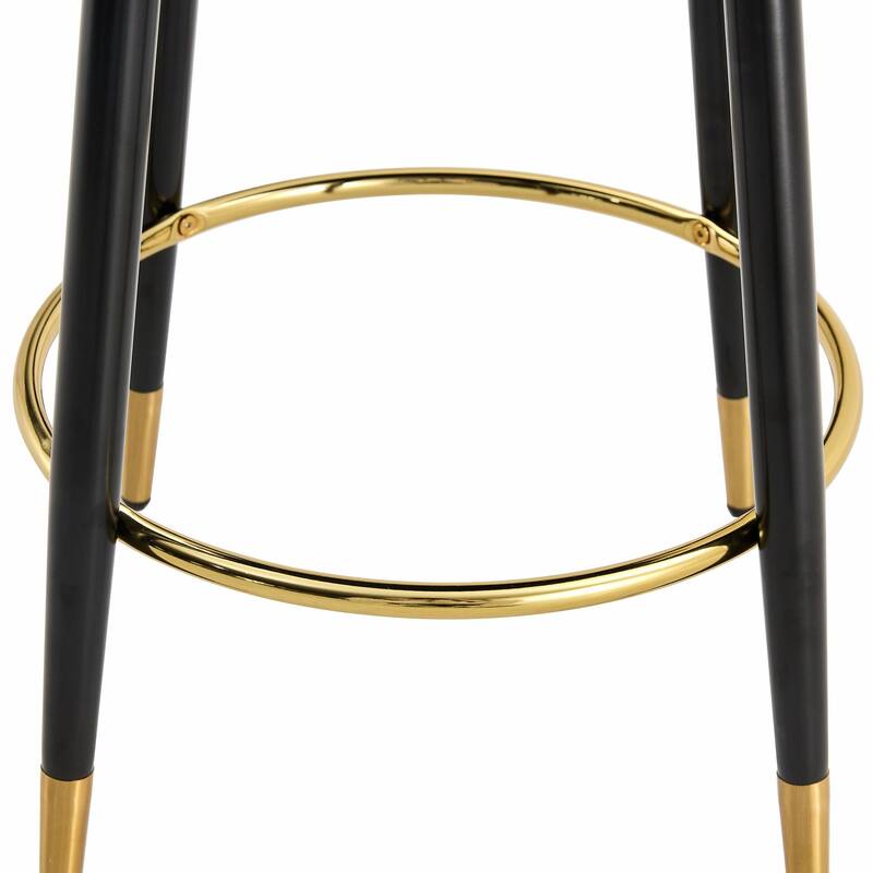 360° Rotatable Bar Chair with Modern PU Upholstery and Metal Legs