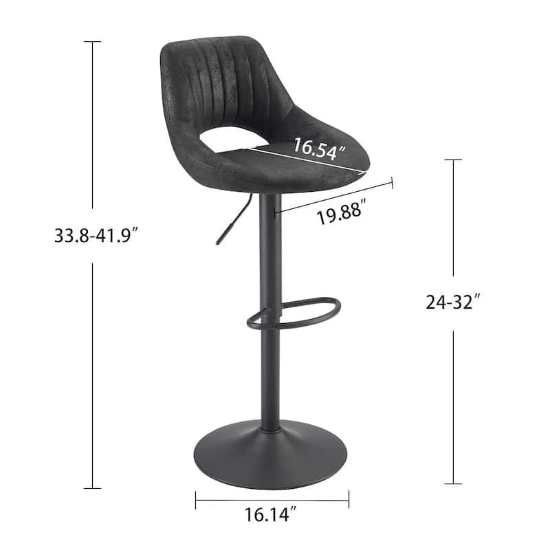 Retro Adjustable Swivel Barstool (Set of 2)