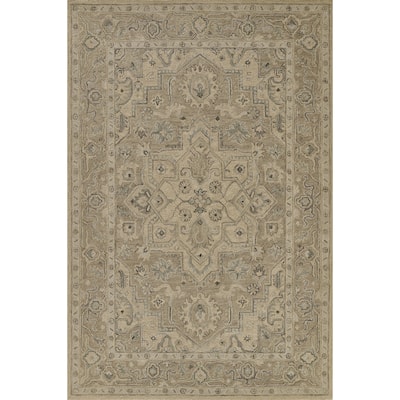 Momeni Pasha Medallion Hand Tufted Wool and Cotton Area Rug