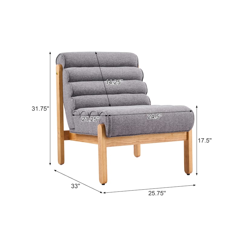 Scott Living - Modern Upholstered Accent Chair with Plush Layered Cushion & Solid Wood Frame - 25.75"W