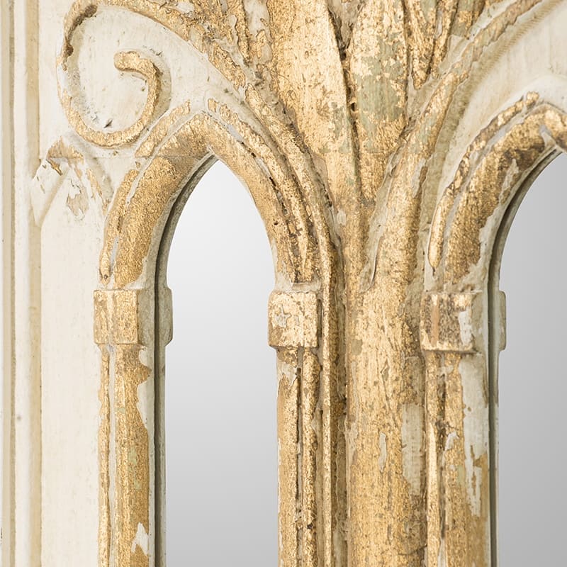 Mid-Century Modern Wall Mirror - Gold Leaf Details, Set of Two