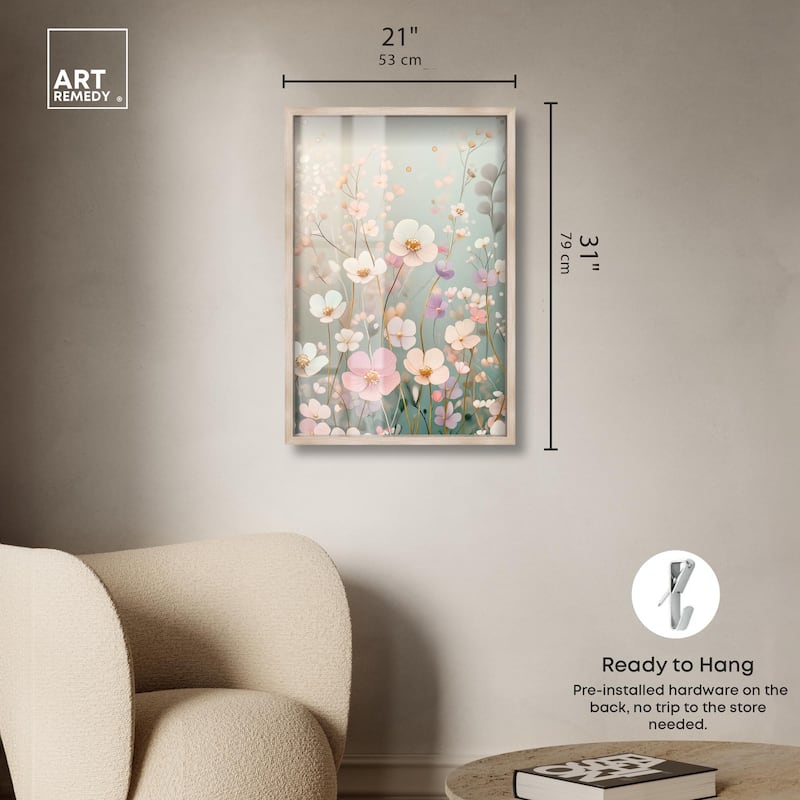 Tiny Blooms I Shadowbox by Art Remedy