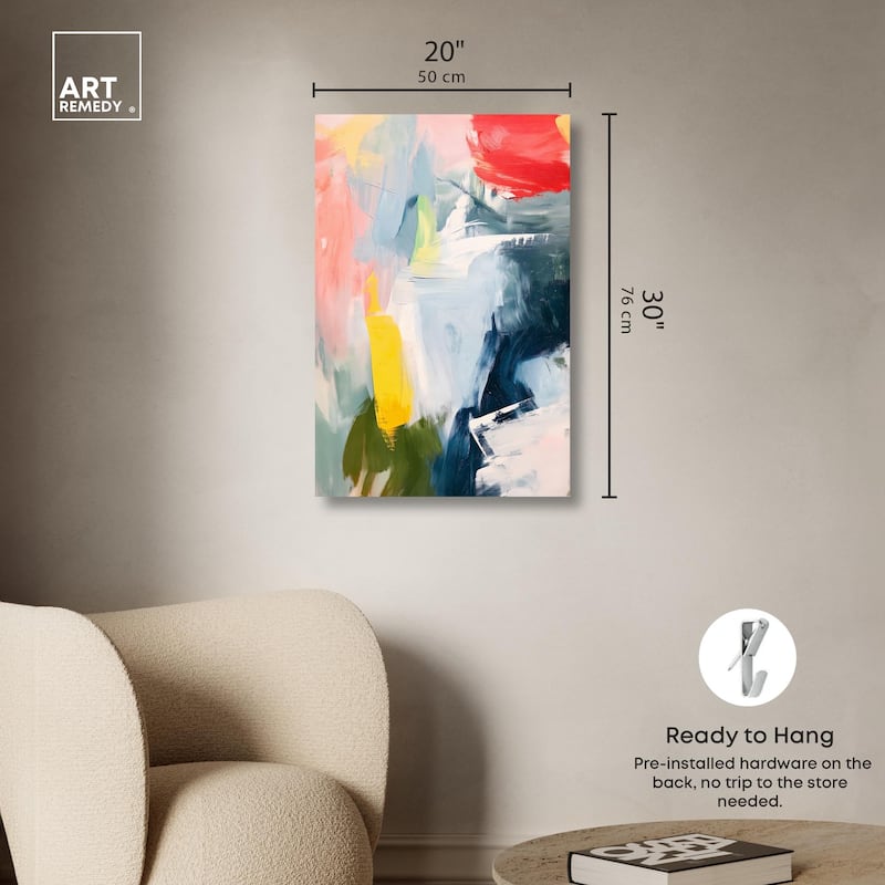 Confetti Storm Canvas by Art Remedy, Gallery Wrapped