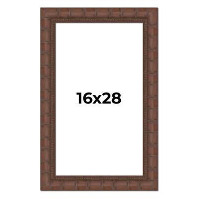 16x28 Frame Pewter Solid Wood Picture Frame Width 1.625 Inches | Interior Frame Depth 0.6875 Inches