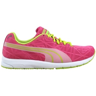lime green and pink pumas