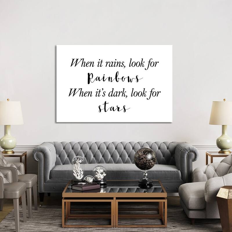 iCanvas "When It Rains Look For Rainbows" by Pixy Paper Canvas Print