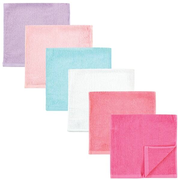slide 1 of 1, Hudson Baby Infant Girl Rayon from Bamboo Burpcloth 6pk, Pink Lilac, One Size - Pink Lilac - One Size One Size - Pink Lilac