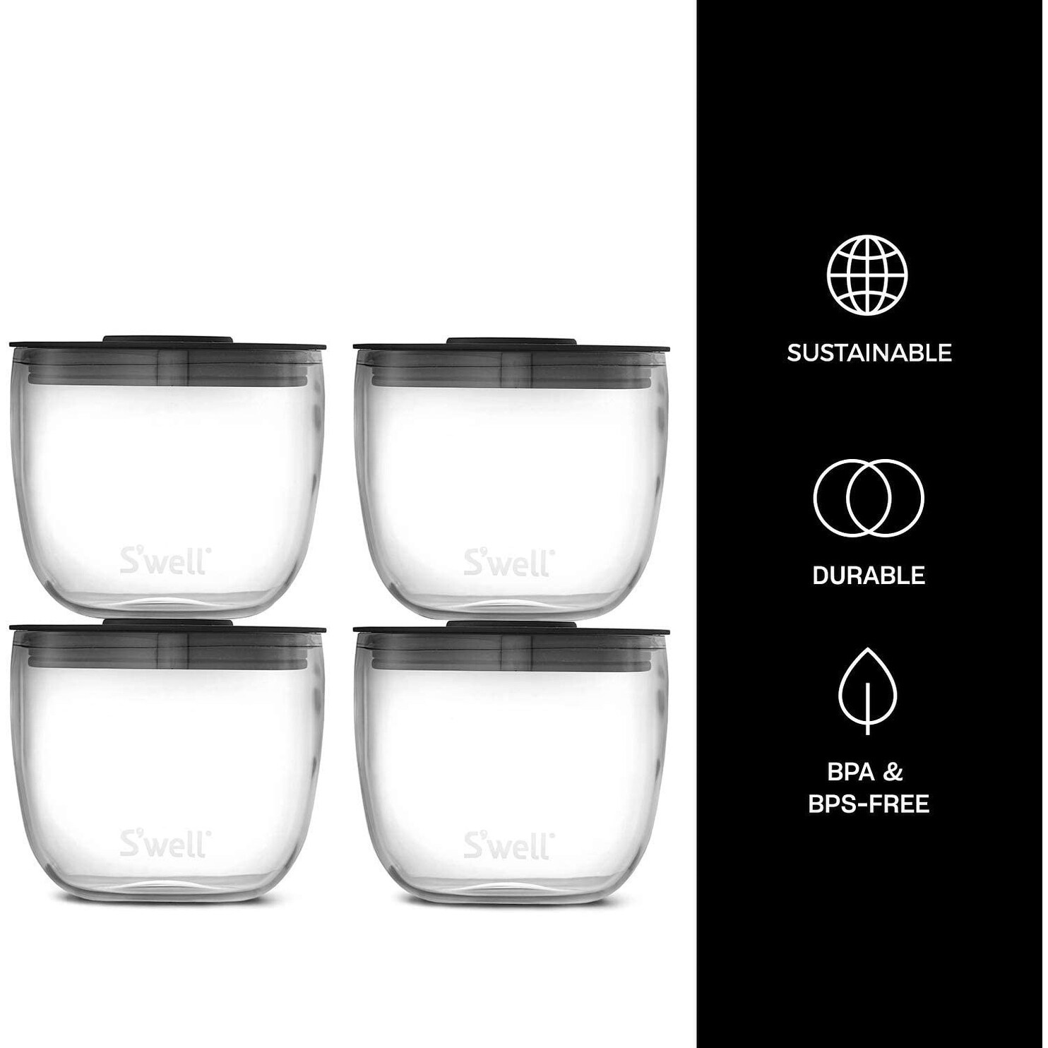 S'well 12 oz. Glass Prep Bowl (Set of 4) 14212-B20-69900 - The