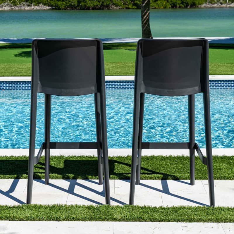 Luna Set of 2 Barstools - Anthracite