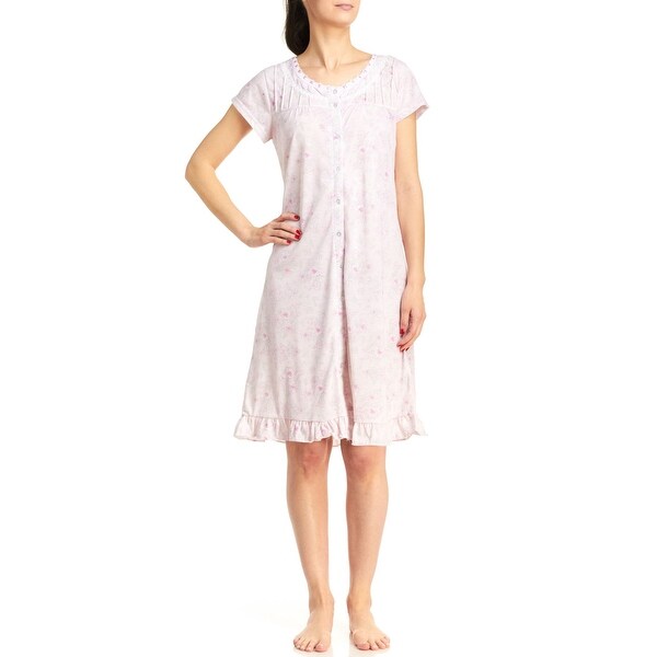 front button night gown