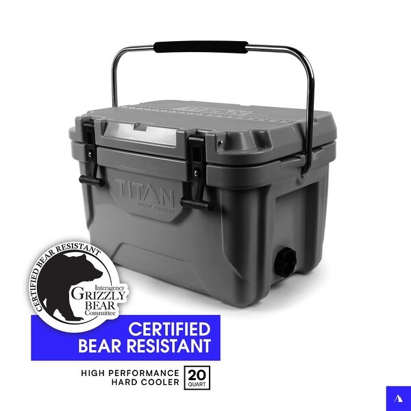 Titan Hard Ice Chest Cooler with Microban Protection and Deep